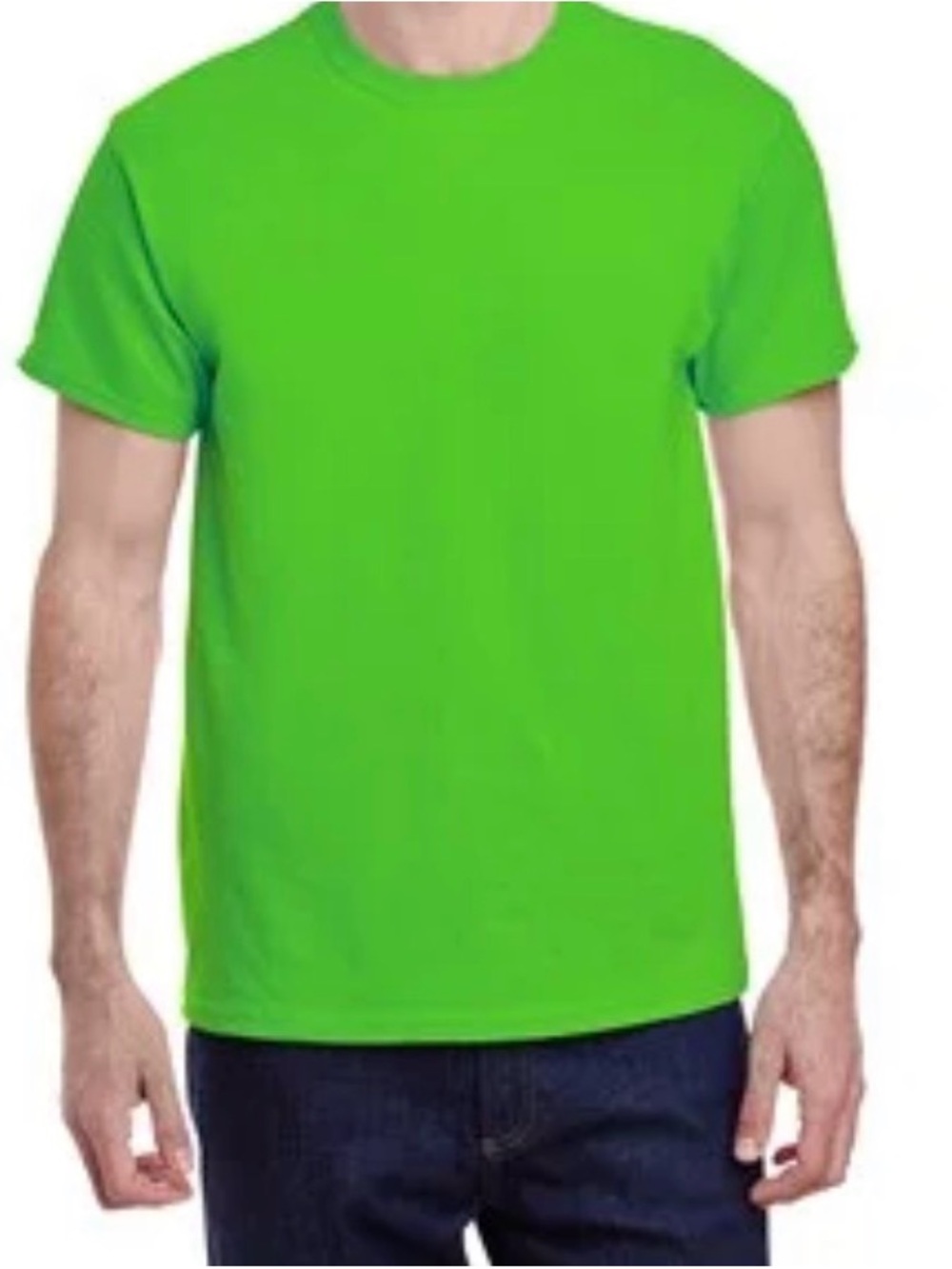 Men's Short Sleeve T-Shirt in Neon Green*2-Pk*Size 3X*Gildan